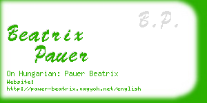 beatrix pauer business card